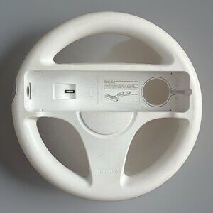 OEM Nintendo White WII WII U Mario Kart Steering‎ Racing Wheel RVL-024 Genuine